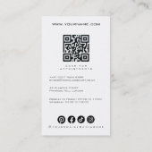 Bold Rainbow Lips Watercolor Drawing Makeup QR Visitenkarte (Rückseite)