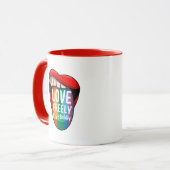 Bold Rainbow Pride Coffee Mug Proud & Loud LGBTQ Tasse (Vorderseite Links)