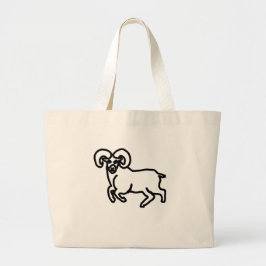 Bold Ram Zodiac Tote Bag Jumbo Stoffbeutel