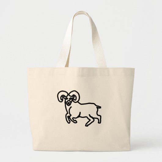Bold Ram Zodiac Tote Bag Jumbo Stoffbeutel (Vorne)