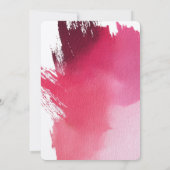 Bold Red Abstract Painting Modern Bridal Shower Einladung (Rückseite)
