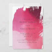 Bold Red Abstract Painting Modern Bridal Shower Einladung (Vorderseite)