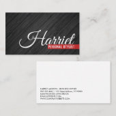 Bold Red Accent Wood Visitenkarte (Vorne/Hinten)