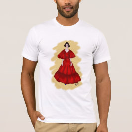 Bold Red and Blue in a  Dreamlike Croqui Design T-Shirt