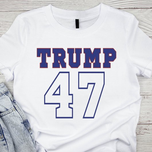 Bold Red and Blue Trump 47 T-Shirt