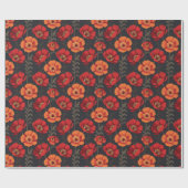 Bold Red and Orange Poppy Geschenkpapier (Flach)