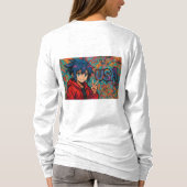 Bold Red Anime USA Graphic T-Shirt (Rückseite)