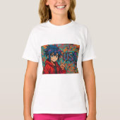 Bold Red Anime USA Graphic T-Shirt (Vorderseite)