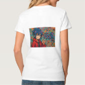 Bold Red Anime USA Graphic T-Shirt (Rückseite)