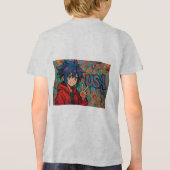 Bold Red Anime USA Graphic T-Shirt Tri-Blend Shirt (Rückseite)