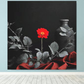 Bold Red Awakening Leinwanddruck (Insitu (Holzboden))