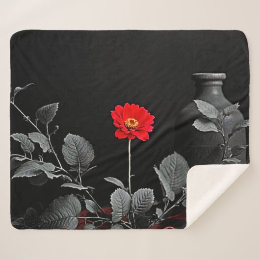 Bold Red Awakening Sherpadecke (Vorderseite (Horizontal))