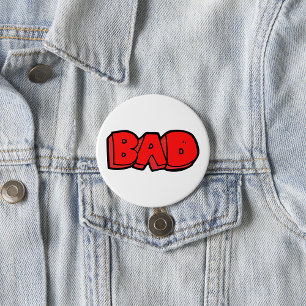 Bold Red Bad Graffiti Style Text Button