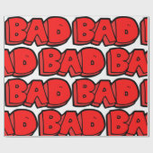Bold Red Bad Graffiti Style Text Geschenkpapier (Flach)