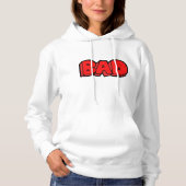Bold Red Bad Graffiti Style Text Hoodie (Vorderseite)