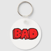 Bold Red Bad Graffiti Style Text Schlüsselanhänger (Vorderseite)