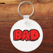 Bold Red Bad Graffiti Style Text Schlüsselanhänger (Vorderseite)