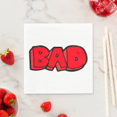 Bold Red Bad Graffiti Style Text Serviette
