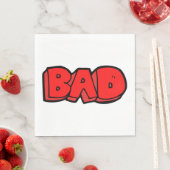 Bold Red Bad Graffiti Style Text Serviette (Beispiel)