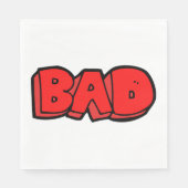 Bold Red Bad Graffiti Style Text Serviette (Vorderseite)