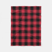 Bold Red Black Buffalo Kariert Lumberjack Muster Fleecedecke (Vorderseite)