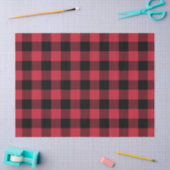Bold Red Black Buffalo Karo Lumberjack Pattern Seidenpapier (Basteln)