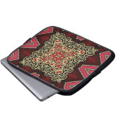 Bold Red Black Gold Geometric Celtic Laptopschutzhülle (Vorne Knopf)