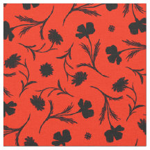 Bold Red Black Liberty Floral Pattern Klasse Chic