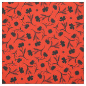 Bold Red Black Liberty Floral Pattern Klasse Chic Stoff (Muster)