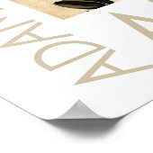 Bold Red & Black Retro Poppies Floral Poster (Ecke)