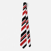 Bold Red Black Stripes Neck Tie Krawatte (Vorderseite)