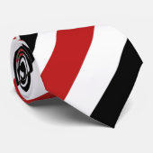 Bold Red Black Stripes Neck Tie Krawatte (Gerollt)