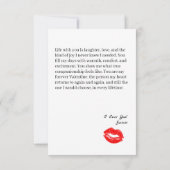 Bold Red & Black Valentine’s Day Photo Card (Rückseite)
