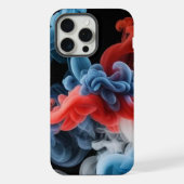 Bold Red Blue Smoke Art - Handy Case iPhone Hülle (Rückseite)
