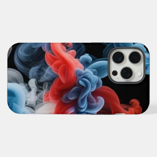 Bold Red Blue Smoke Art - Handy Case iPhone Hülle (Rückseite (Horizontal))