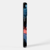 Bold Red Blue Smoke Art - Handy Case iPhone Hülle (Rechte Seite)