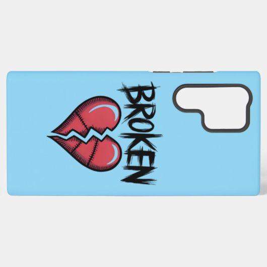 Bold Red Broken Heftphon Case Samsung Galaxy Hülle (Rückseite (Horizontal))