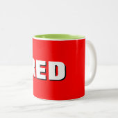 Bold Red Coffee Mug - Classic Ceramic Cup Zweifarbige Tasse (VorderseiteRechts)