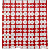 Bold Red Diamond Lattice Muster Duschvorhang (Vorderseite)
