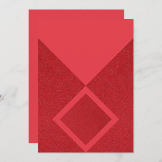Bold Red Diamond Minimalistisch Invite - Anpassbar Save The Date (Vorne/Hinten)
