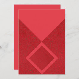 Bold Red Diamond Minimalistisch Invite - Anpassbar Save The Date