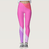 Bold Red Fade Abstrakt Leggings (Vorderseite)