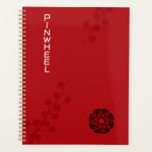 Bold Red Floral Planer (Vorderseite)