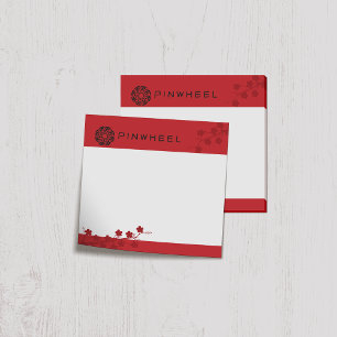 Bold Red Floral Post-it Klebezettel