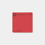 Bold Red Floral Post-it Klebezettel (Vorderseite)