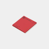 Bold Red Floral Post-it Klebezettel (angewinkelt)