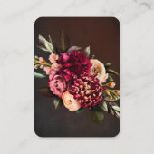 Bold Red Floral QR Code Wedding RSVP Platzkarte (Rückseite)