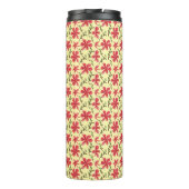 Bold Red Floral Seamless Pattern   Thermosbecher (Rückseite)