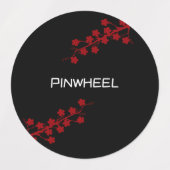 Bold Red Floral Stickers Etiketten (Design 2)