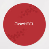 Bold Red Floral Stickers Etiketten (Design 1)